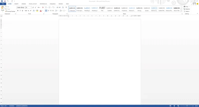 Microsoft Office 2013 - Word Screenshot
